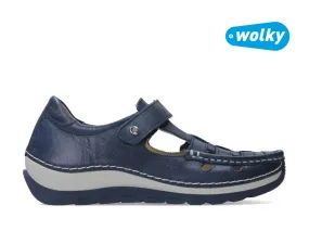 Wolky 4902 Zambezi bandschoen blauw